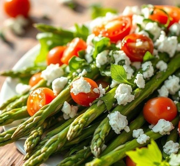 asparagus feta salad