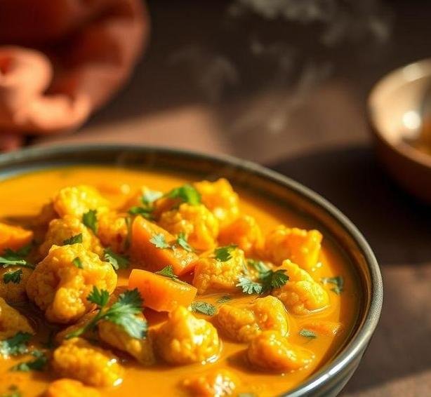cauliflower and sweet potato curry