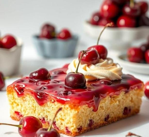 cherry traybake