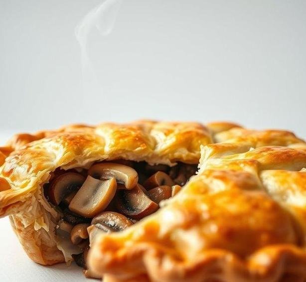 chicken and mushroom suet crust pie