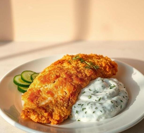 chicken escalope with tzatziki