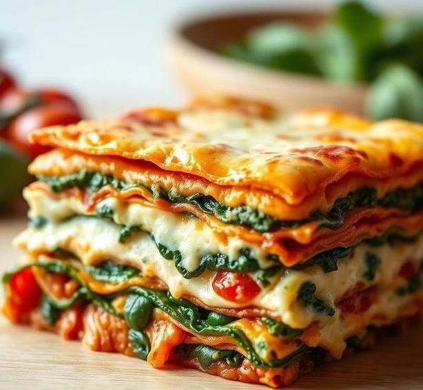 chicken spinach and tomato lasagne