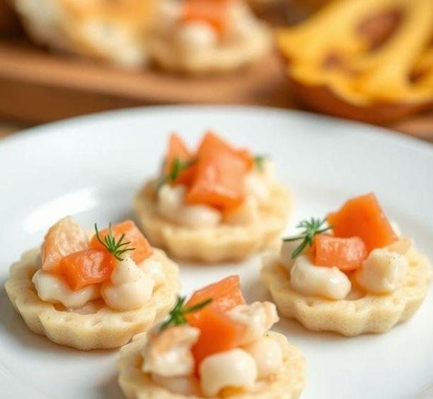 crab blinis