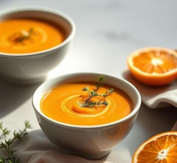 creamy carrot and orange soup