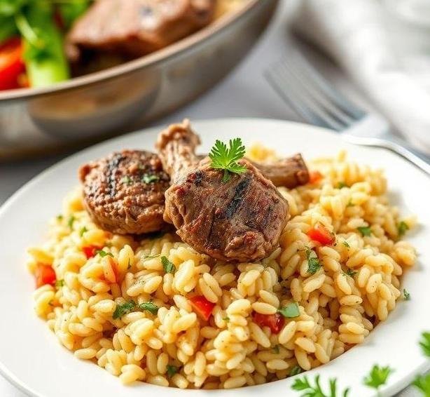 greek lamb pilaf with orzo