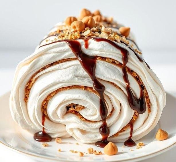 hazelnut meringue roulade