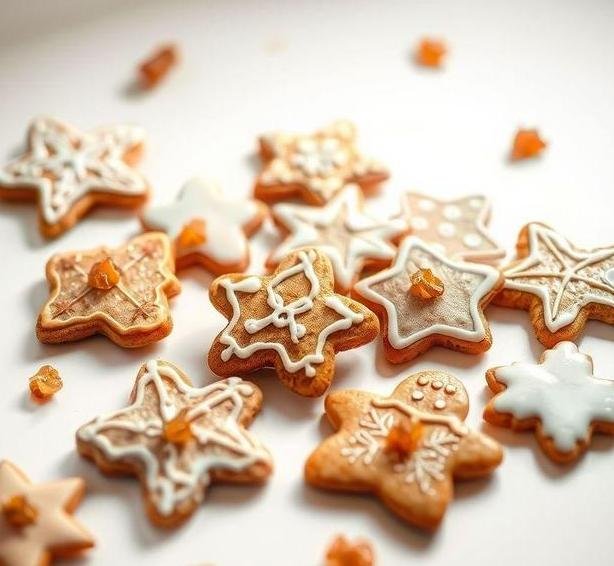 iced gingerbread with crystallized ginger