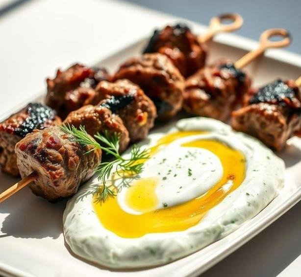 lamb kofta kebabs with tzatziki