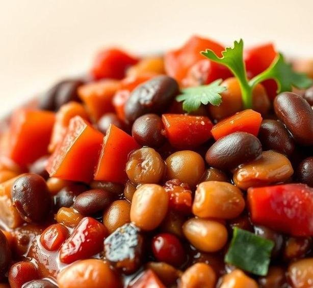 mixed bean and red pepper chilli