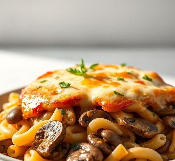 mushroom pasta bake