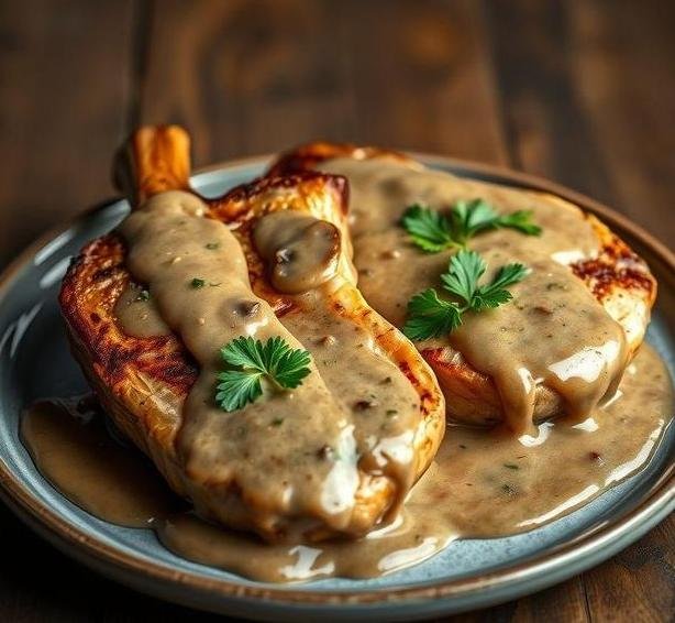 pork chops with mushroom sauce