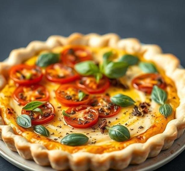 provence tomato and garlic pistou tart