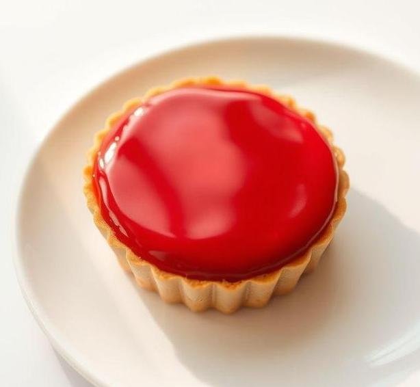 red frangipane tart
