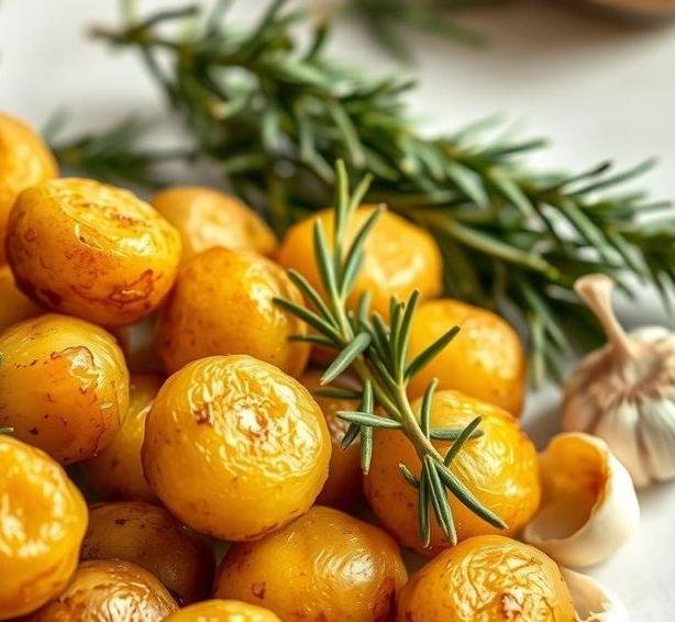 roast new potatoes with garlic and rosemary