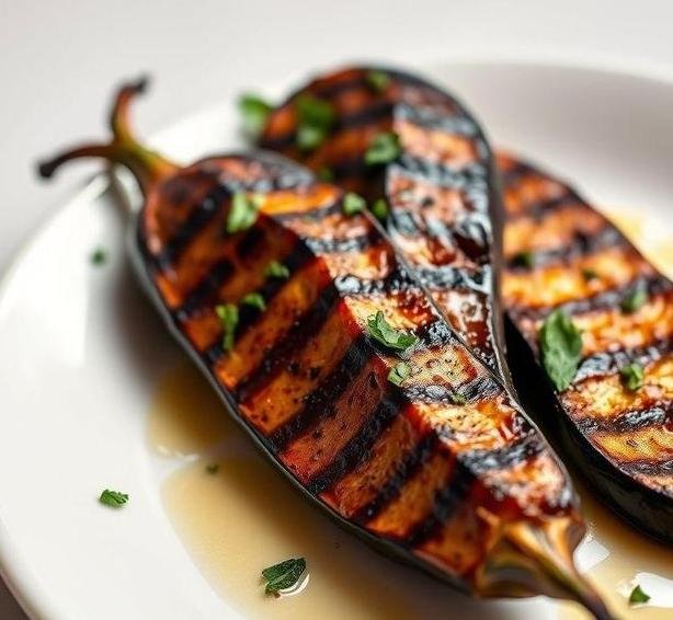 spiced grilled aubergine