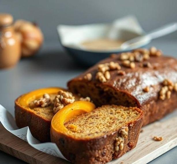 spiced squash and walnut loaf