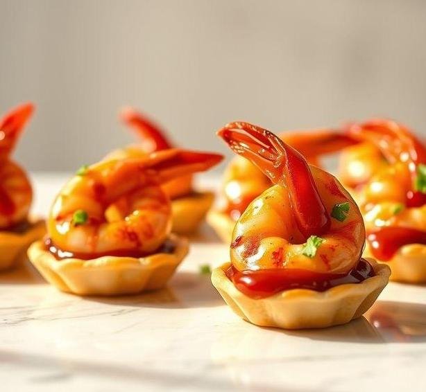 sweet chilli prawn canapes
