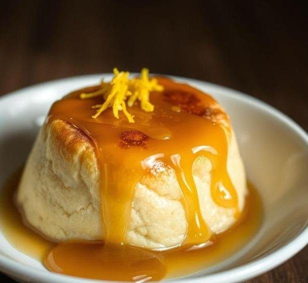 syrup and lemon steamed pudding