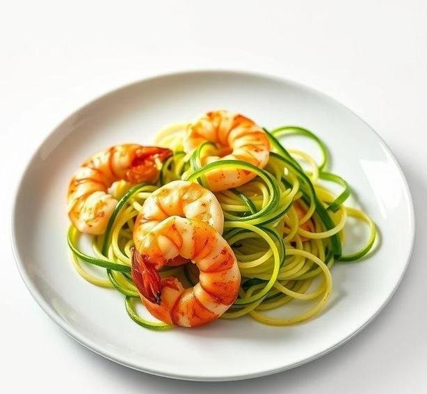 tiger prawn courgetti